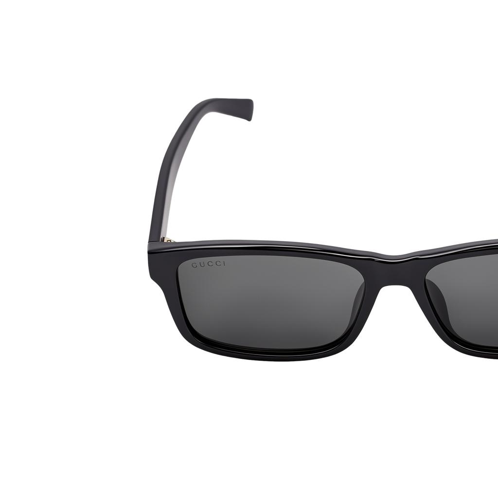 Gucci Logo Seiteninjektion Quadratische Sonnenbrille Herren Sonnenbrille Schwarz GG1986SA001