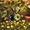 Solar Iron Bee Statue With LED Fairy Lights Outdoor Waterproof Hanging Tree Ornaments For Fence Yard Courtyard Garden Art Decor