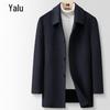 Yalu Men's Mid-Length Wool Blend Coat