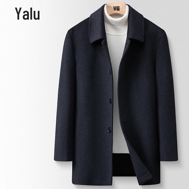 Yalu Men's Mid-Length Wool Blend Coat