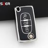 New Pink Tpu Car Key Case Cover Keychain Fob Shell For Citroen C2 C3 C4 C5 C6 Xsara Berlingo For Peugeot 207 307 308 407 607 807