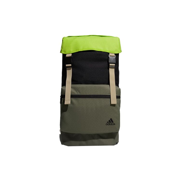 adidas Large Capacity Polyester Training Travel Backpack Unisex Backpack Black Green GE5784