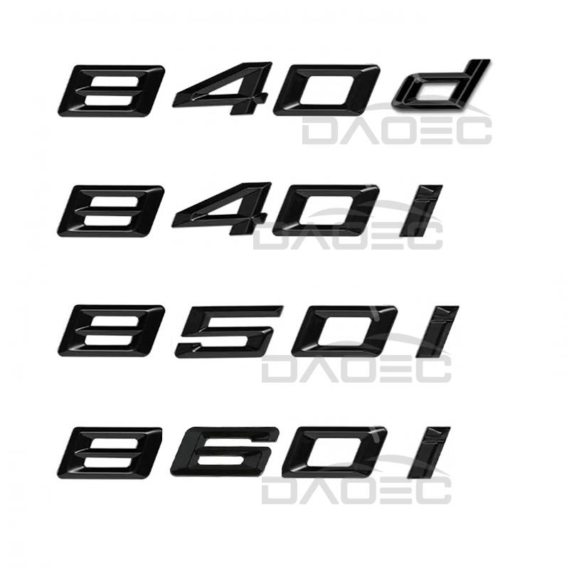 Car 3D Trunk ABS Chrome Letters Logos Badge Emblem Decals Styling Sticker For BMW 8 Series 840d 840i 850i 860i E31 G14 G15 G16