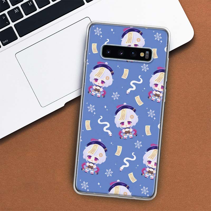Genshin Impact Art Background Phone Case For Samsung Galaxy S10 Plus S20 FE S21 S22 Ultra S10E S9 S8 + S6 S7 Edge Lite Shell Coq