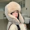 Japanese Autumn and Winter Hats for Women Large Head Circumference Small Headband  Fashionable and Versatile Lei Feng Hat Warm Plush Hat