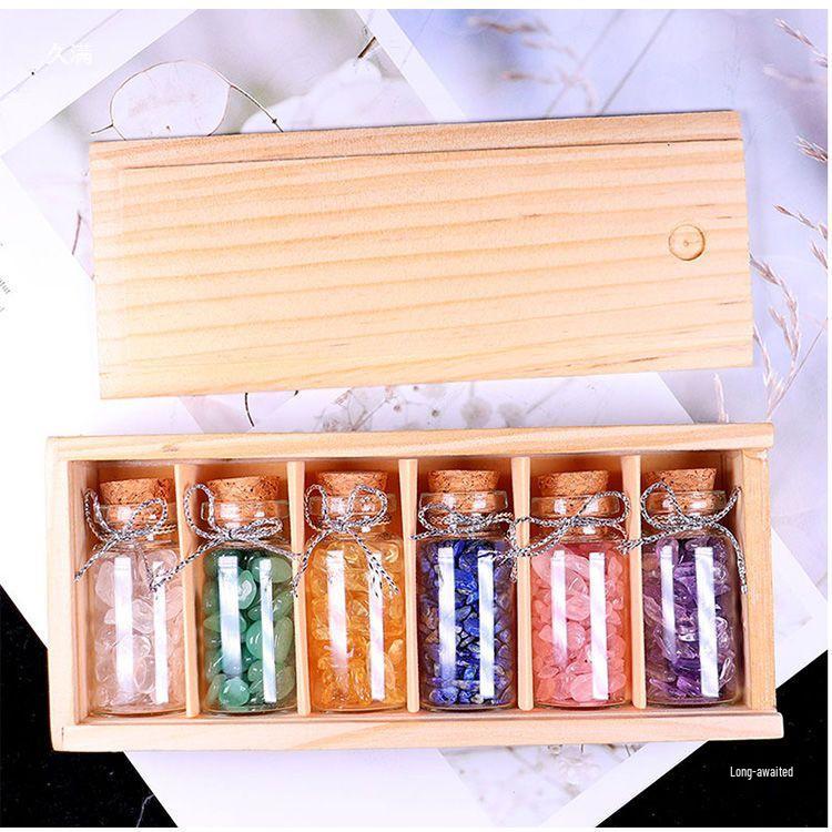 Agarwood Travel Bottle Set: Creative Gift with Wooden Box, Aluminum Lid & Wood Stopper.