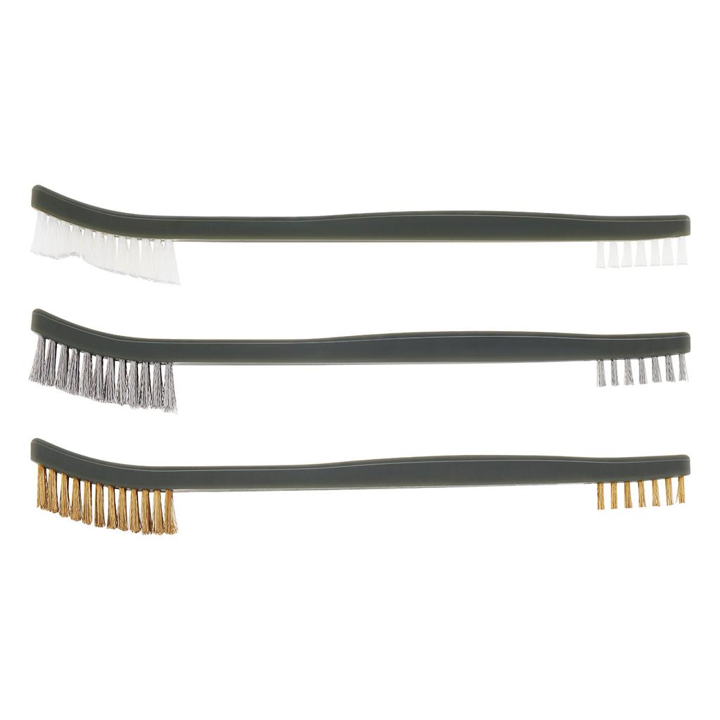 3pcs/9pcs 7 Inch Rust Paint Metal Cleaner Cleaning Welding Slag and Rust Mini Wire Brush Sets, Steel Nylon Brass Brush