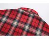 Korean Retro Plaid Plus Size Lapel Short Sleeve Shirt