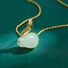 Jade Rabbit Necklace Women's Light Luxury Niche Design High-end Clavicle Chain Imitation Hetian Jade Pendant Chain