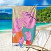 Ultra-Soft Beach Towel with Peppa Pig Theme,Ideal for Pool - Camping, Diving - Perfect Travel Essential, Vibrant Beach Towel.