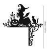 Witch Shaped Halloween Witch Pumpkin Door Corner Witch Silhouette Door Corner Decoration  Lawn