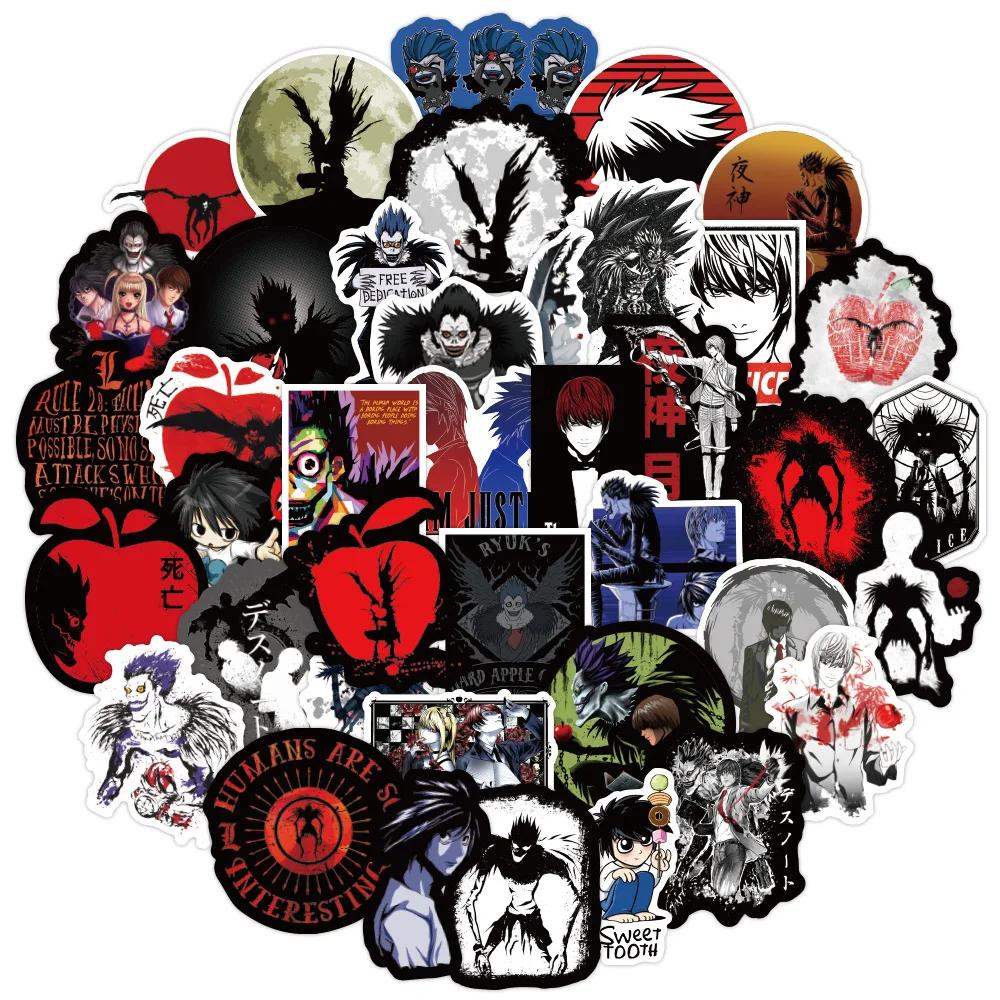 NEW 50Pcs DEATH NOTE Japanese Anime Stickers For Laptop Luggage Motorcycle Phone Skateboard Toys Car Lovely Gift
