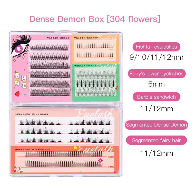 

Толстая самоклеящаяся пучковая накладка для ресниц, пучки для наращивания, ресницы «рыбий хвост», комичные ресницы