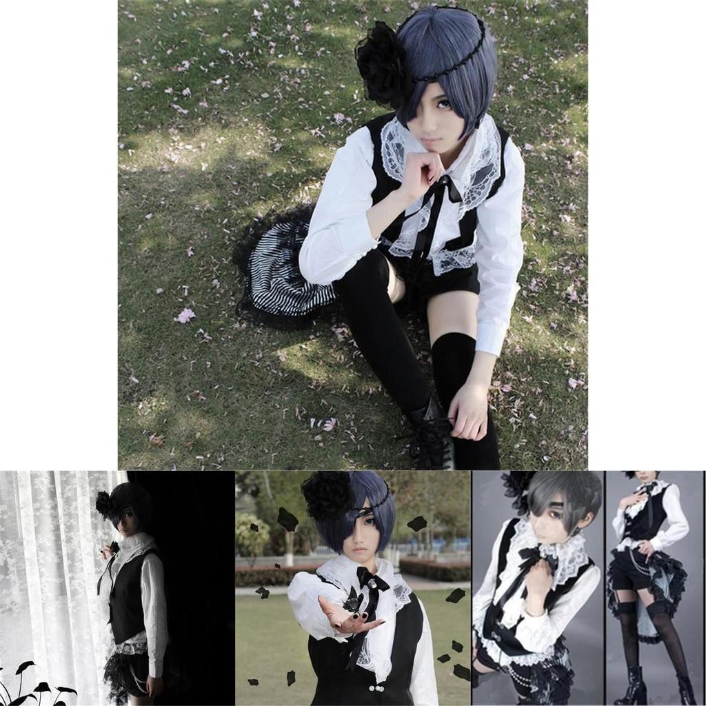 Wykwintny kostium cosplayowy Ciela Phantomhive'a z Czarnego Lokaja z idealnymi szwami