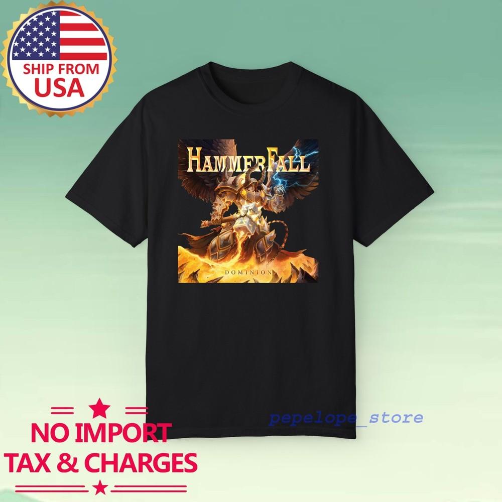 Hammerfall Dominion Men#039;s Black Size S5XL Unisex T-Shirt XXL