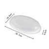 Microwave Fish Steamer Multifunction Fish Steaming Tray Oval Food Steamer Plate with Lid for Fish Bun Dumpling Bread
