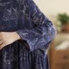 Vintage Floral Print Plus Size Women Long Sleeve Oversize Maxi Dress Loose Casual Spring Long Dress Basic