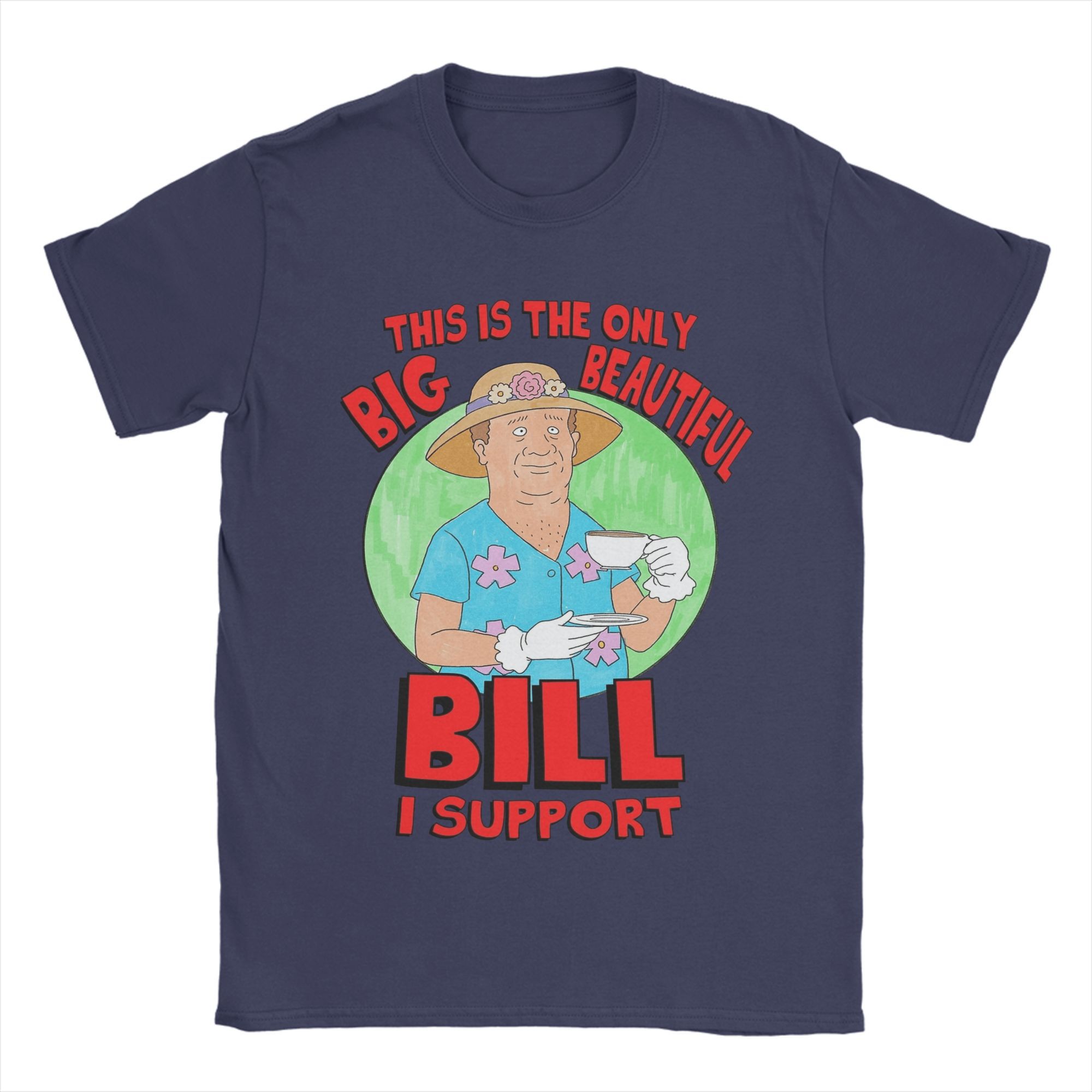Beautiful Bill Men s T Shirts  Novelty Tee Shirt Short Sleeve Round Collar T-Shirts Cotton Summer Clothes 4XL