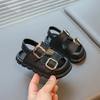 Kids Fashion Shoes Soft Sole Toes Capped Boy Girls Sandals Non-slip 2025 Summer New Children Beach Shoes Hook&loop Solid Color