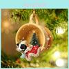 Adorable Acrylic Flat Pet Dog Christmas Decor For Cars And Home Stylish Ornaments