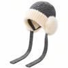 Solid Color Plush Earflap Cap Premium Plush Fluffy Warm Hat Winter Knit Hat  Chilly Days