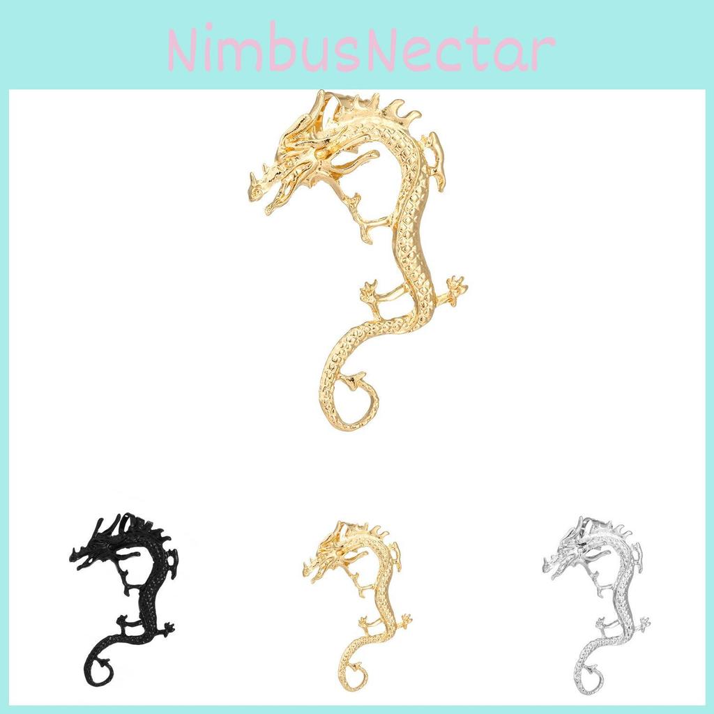 Chinese Unique Dragon Alloy Earrings Trendy Street Style Animal Zodiac Jewelry