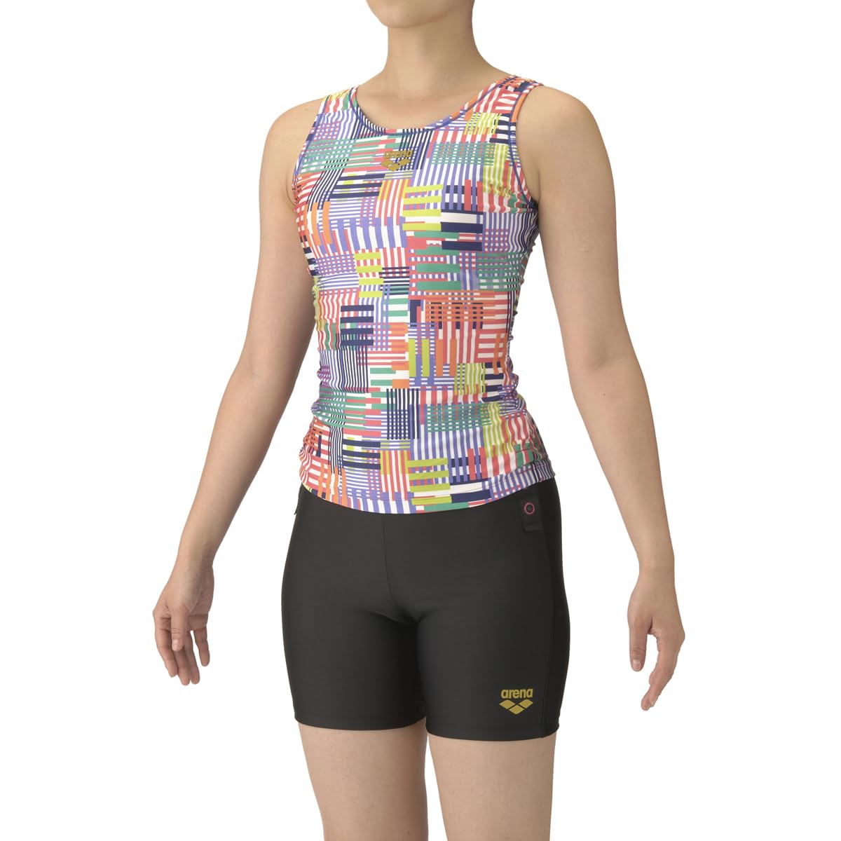 

Arena Fitness Size Insertable Fitness 25FW Season Fusion AS5FWF55L Women s Swimsuit, L, U-Shaped Back, Pads, Swimwear, Theme, Colors,