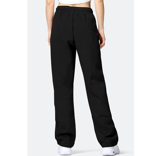 Women's Solid Color High Waisted Loose Casual Sports Pants clothes sale