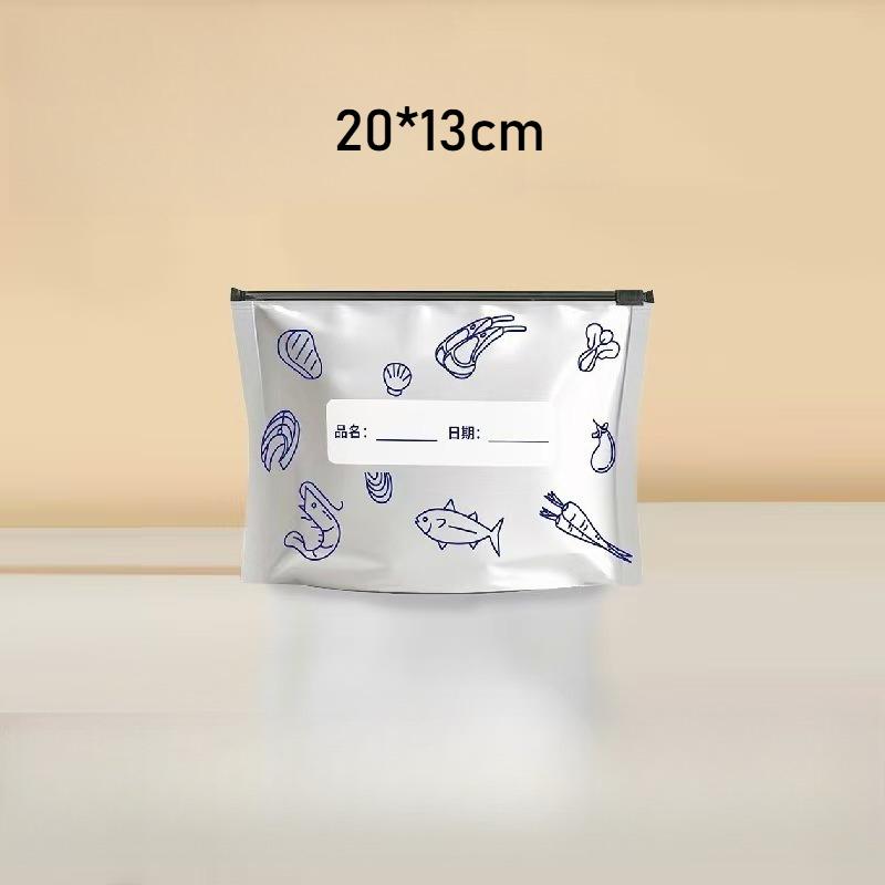 Пакеты из алюминиевой фольги большой вместимости для хранения продуктов - Герметичные пригодные для заморозки многоразовые с застежкой-молнией 10 шт S серебряный 491₽