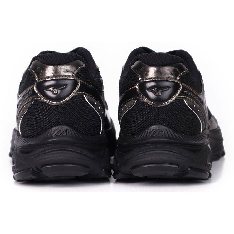 Mizuno Racer S Vintage Mirror Mesh Suede Breathable Low-Top Running Shoes Unisex Sneaker Black Gold D1GH223521
