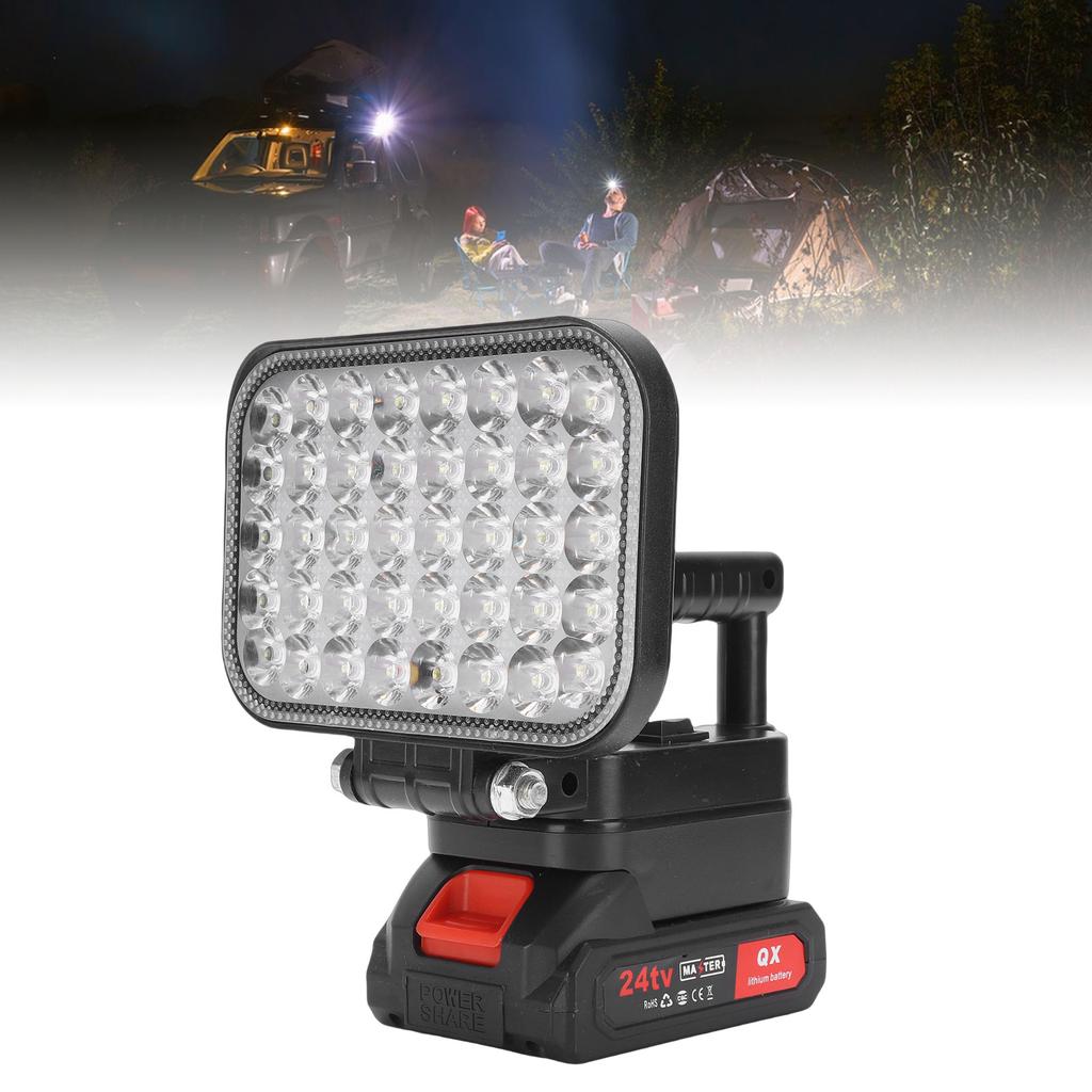 LED-Arbeitsleuchte Batteriebetrieben Handtaschenlampe mit Dual-USB-Anschlüssen Kabellose Lampe für Outdoor Camping Angeln Notfall