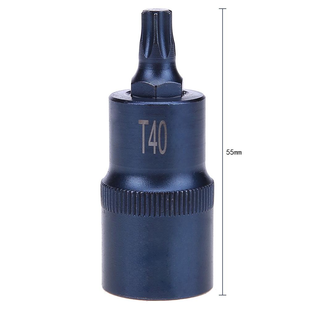 

Torx Screwdriver Bit Tool 1/2 Socket Bits Adapter T20 T25 T27 T30 T35 T40 T45 T50 T55 T60 T70 1/2 inch Adapter Hand Tool