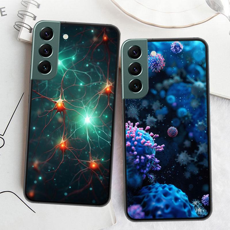 Microscope Virus Close Up Phone Case For Samsung A15 A25 A35 A55 Galaxy A12 A22 A32 A52 A72 A54 A34 A24 A14 A53 A33 A23 A13 A73