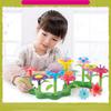 52PCS Children Puzzle Variety Colorful Flowers DIY Assembled Spelling Garden Toy