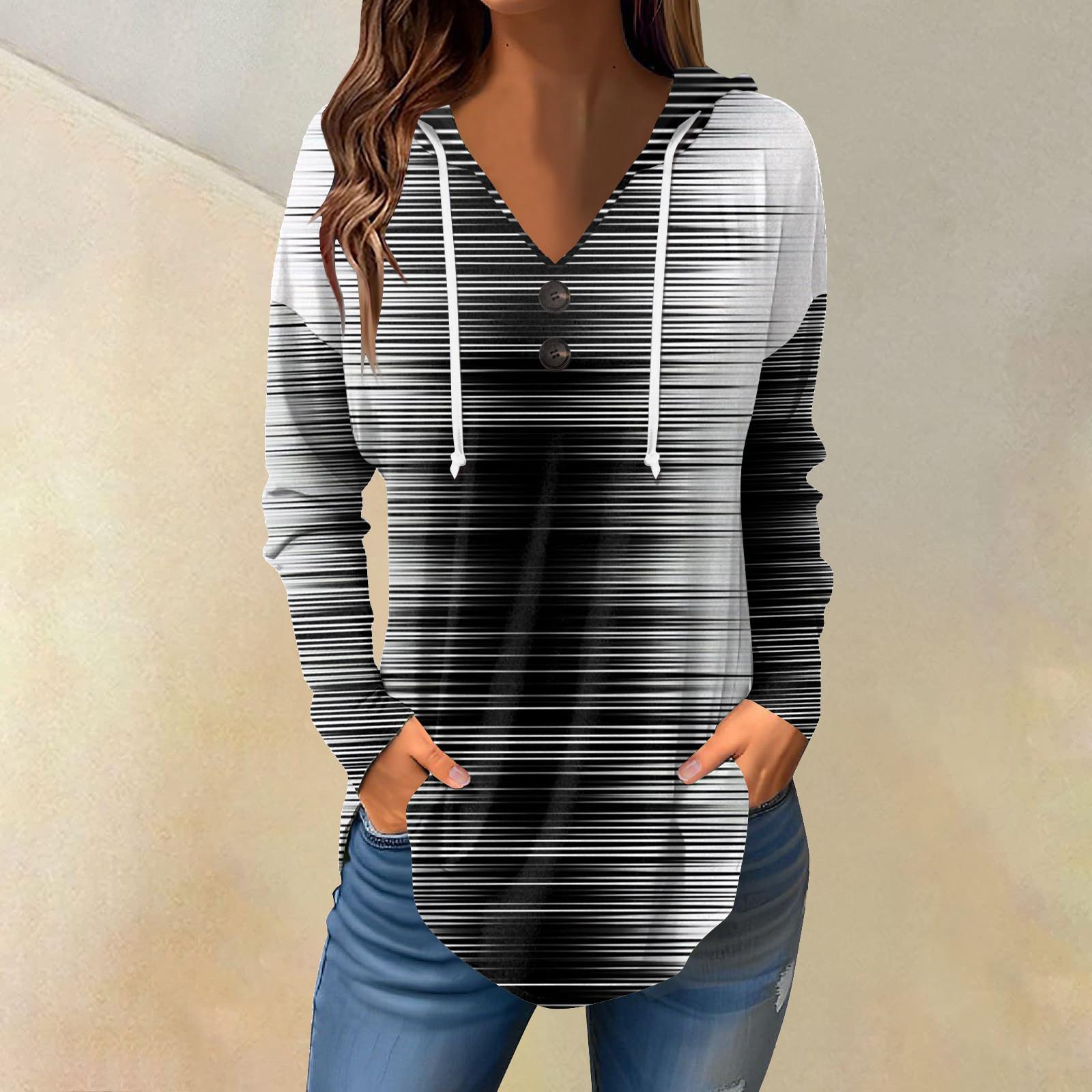 Женские повседневные модные однотонные толстовки с капюшоном на пуговицах и длинными — фото 7