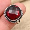 Red Garnet Gemstone Handmade 925 Sterling Silver Ring Jewelry For Thanksgiving