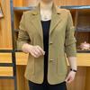 Spring Women's Solid Color Slimming Suit Jacket: Versatile, Stylish, Plus Size