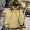 New Big Fur Collar Down Jacket Women's Medium and Long Loose Thickened Hooded Tooling Pie To Overcome Couple's Coat