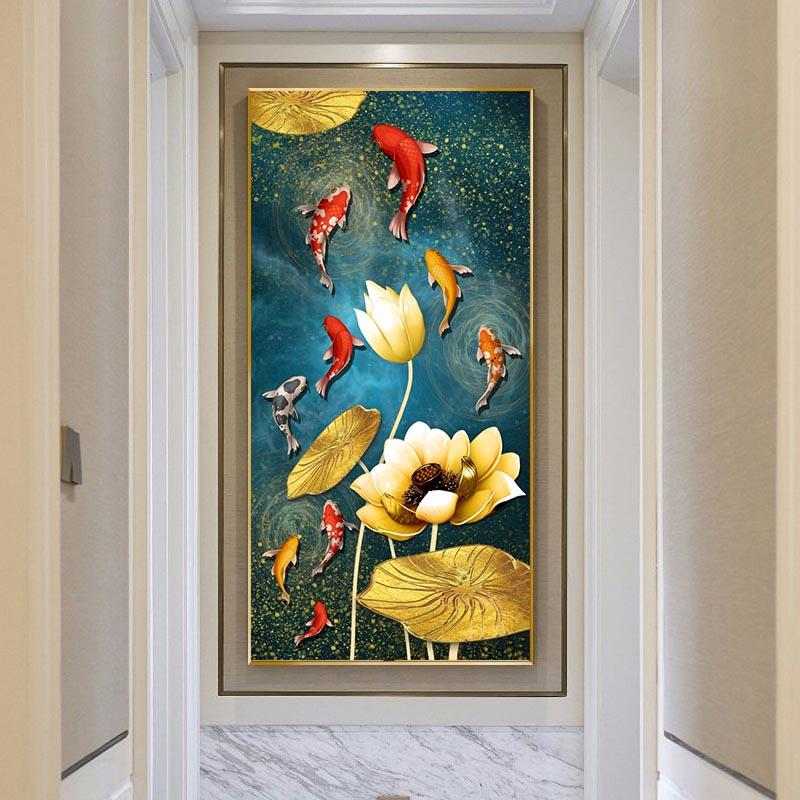 Koi Fish Posters And Prints Modern Luxury Canvas Paintings Animal Pictures Wall Art For Living Room Modern Home Decor No Frame