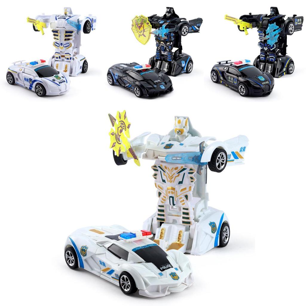 Childrens Onebutton Impact Transforming Toy Car With Inertia Function For Boys And Girls