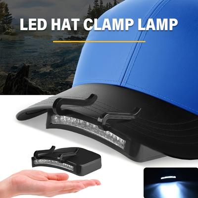 Freihändige Kappenclip-Stirnlampe, 11 LED Helles Licht für Baseballkappe, Wiederaufladbares Nachtlicht für Radfahren Joggen Sicherheit