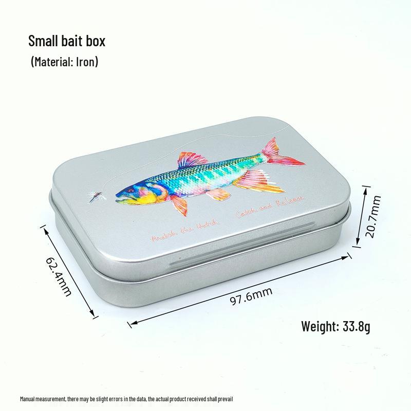 White Egret Fly Fishing Lure Box – Double Liner, Metal Color, Tackle Accessory