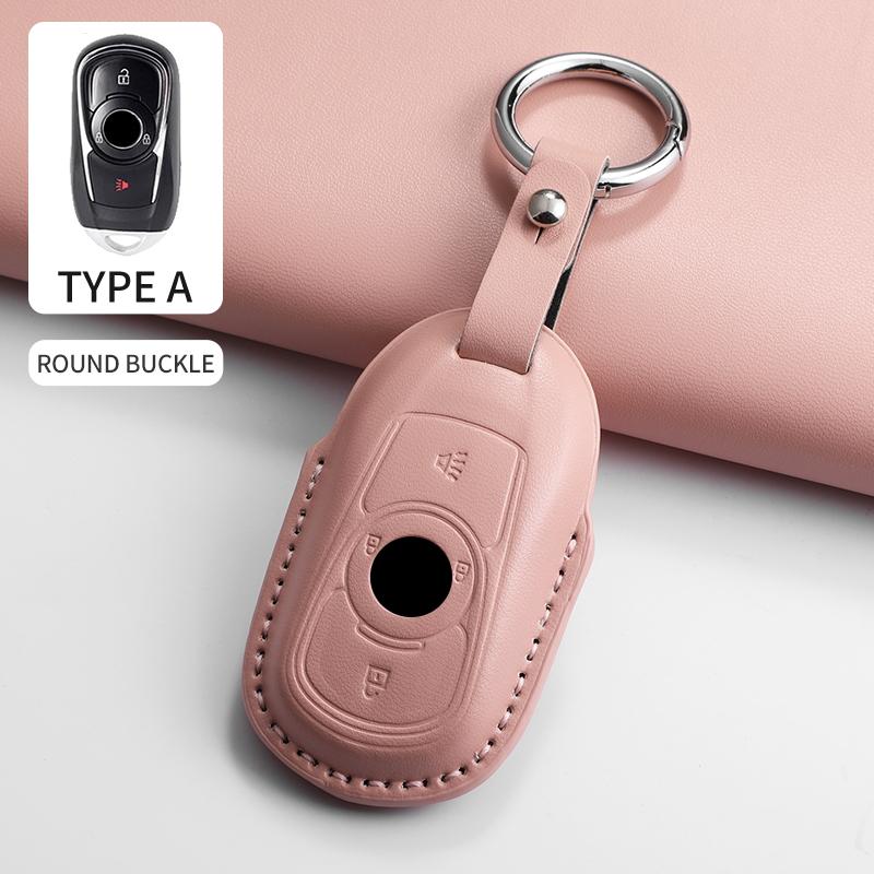 

For Buick Lacrosse Envision Excelle Encore Regal Enclave Verano Sportback TourX PU Leather Car Smart Remote Key Case Protector