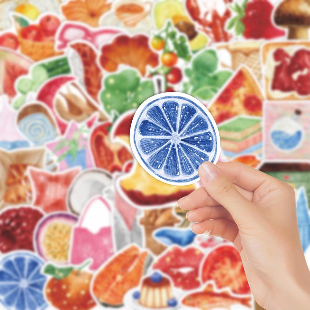 66 Waterproof Watercolor-Style Stickers for Notebooks, Tablets, Guitars, Cups, Planners, and Desktops