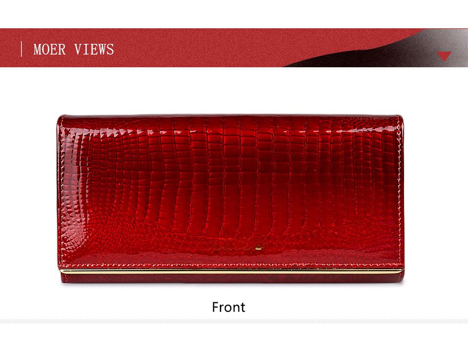 Dámska peňaženka z pravej kože s krokodílím vzorom a priehradkou na mince