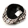 Universal Chemistry Soft Check Wool Brown Newsboy Cap