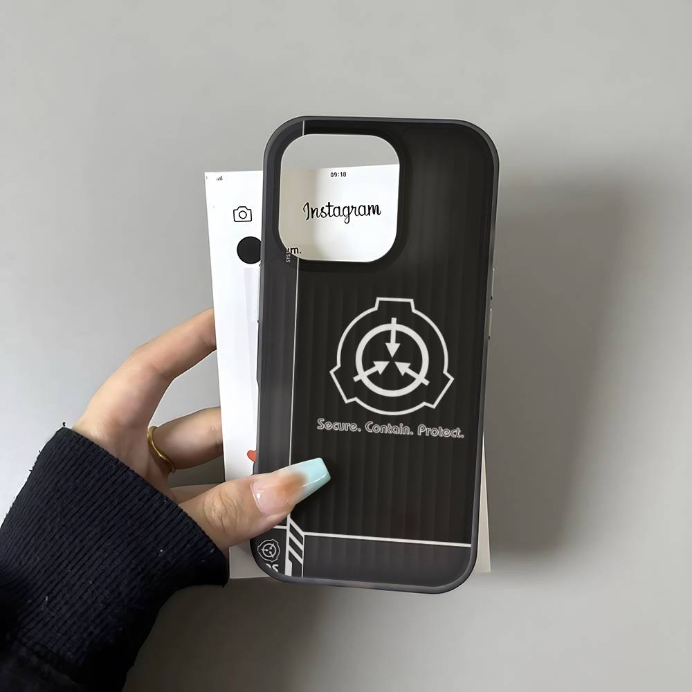 

Cool S-scp Logo Phone Case For IPhone 17 16 15 14 13 12 11 Corrugated Frosted Soft Cover Anti-Slip iPhone 13pro max