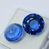 Natural Blue Tanzanite Loose Gemstone Round Shape 18.50 ct Pair for Jewelry Making and Crafts