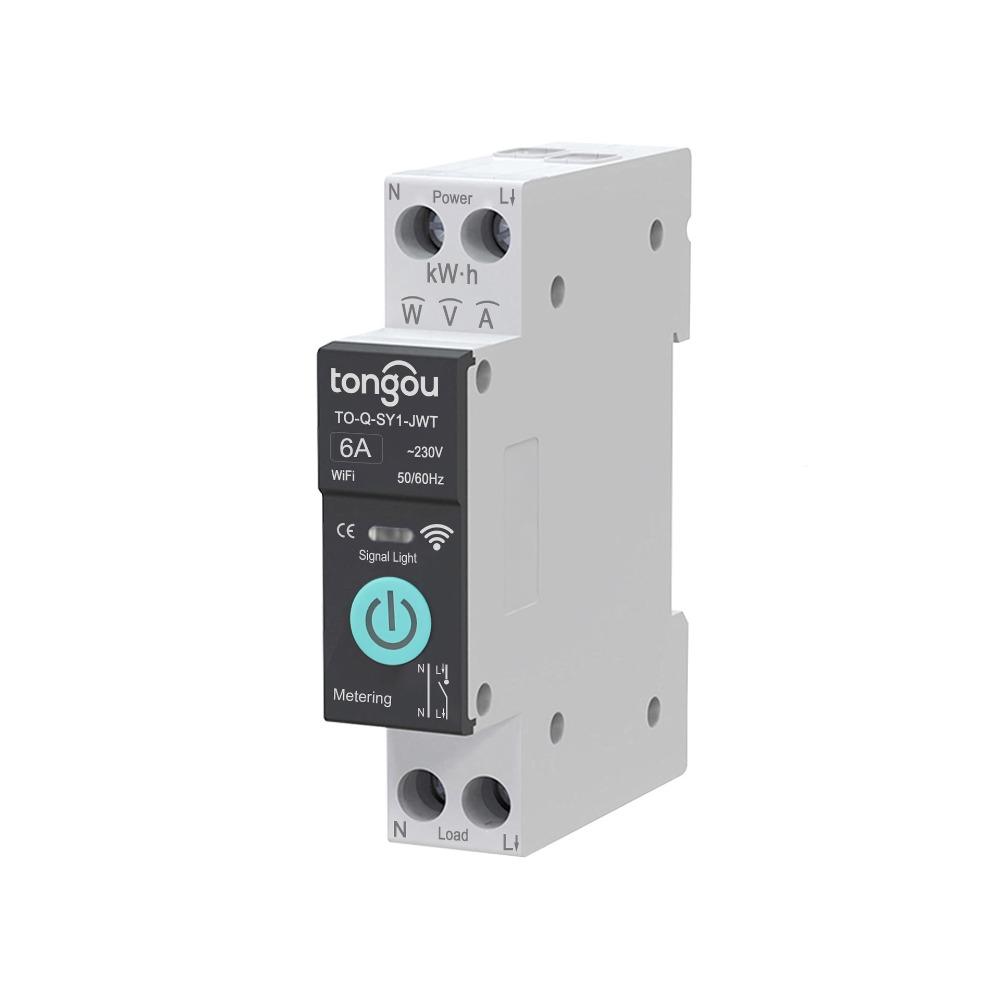 1P+N Smart Timer Switch 1P 6A Smart Home Switch Energy Monitoring Remote Control Switch  Smart Home