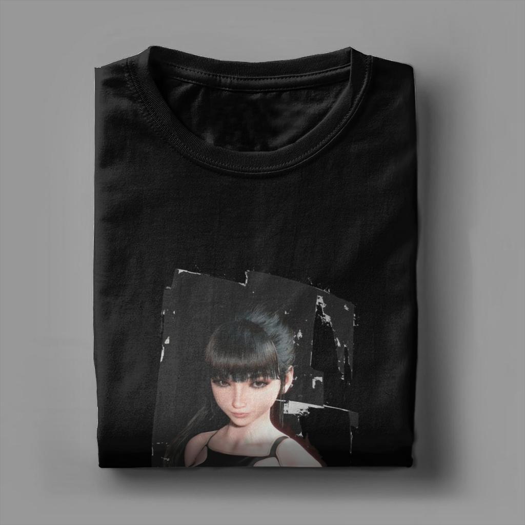 Vintage Stellar Blade Gameart T-Shirt Men Crewneck Cotton T Shirts Short Sleeve Tees Birthday Gift Tops